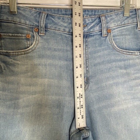 American Eagle Jeans Women 8 Low-Rise Baggy Wide Leg Distressed Grunge Slouchy - Picture 5 of 11